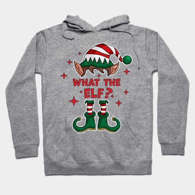 What The Elf ? - Family Matching Group Christmas Funny Xmas Hoodie by OrangeMonkeyArt